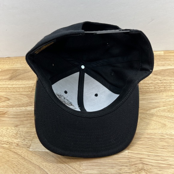 Yupoong Bad Monkey American Flag Camo Snapback Baseball Cap Wool Cotton Blend - Picture 5 of 6